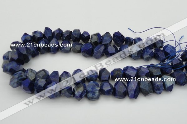 CNG1028 15.5 inches 10*14mm - 15*20mm faceted nuggets lapis lazuli beads