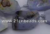 CNG1042 15.5 inches 15*20mm - 30*40mm nuggets blue lace agate beads