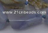 CNG1043 15.5 inches 18*25mm - 30*40mm nuggets blue lace agate beads