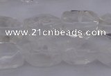 CNG1055 15.5 inches 12*16mm - 15*20mm faceted nuggets white crystal beads