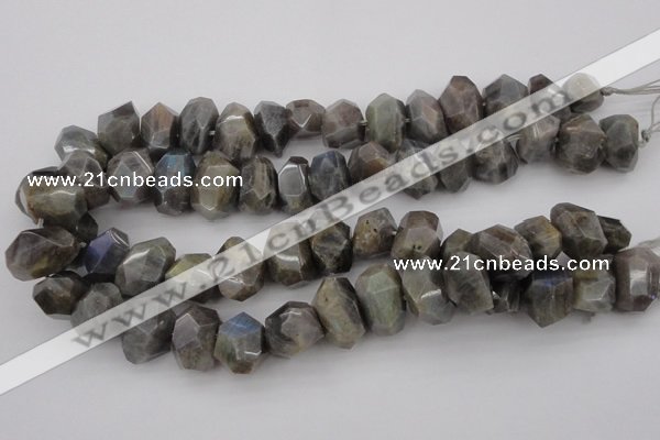 CNG1073 15.5 inches 12*16mm - 15*20mm faceted nuggets labradorite beads