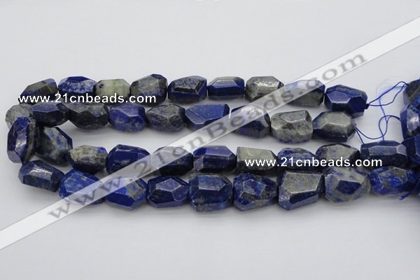 CNG1088 15.5 inches 15*20mm - 18*25mm faceted nuggets lapis lzuli beads