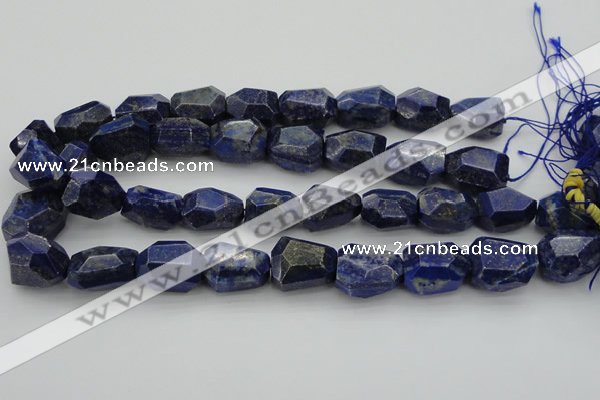 CNG1089 15.5 inches 15*20mm - 18*25mm faceted nuggets lapis lzuli beads