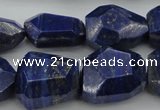 CNG1090 15.5 inches 15*20mm - 18*25mm faceted nuggets lapis lzuli beads