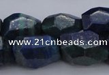 CNG1091 15*20mm - 18*25mm faceted nuggets lapis lzuli & chrysocolla beads