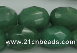 CNG1093 15*20mm - 18*25mm faceted nuggets green aventurine beads