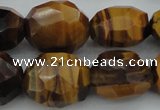 CNG1094 15*20mm - 18*25mm faceted nuggets yellow tiger eye beads