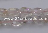 CNG1099 8*12mm - 10*14mm faceted nuggets AB-color white crystal beads