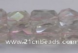 CNG1100 12*16mm - 13*18mm faceted nuggets AB-color white crystal beads