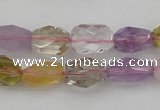 CNG1102 15.5 inches 8*12mm - 10*14mm faceted nuggets mixed quartz beads