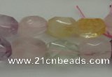 CNG1103 15.5 inches 12*16mm - 13*18mm faceted nuggets mixed quartz beads