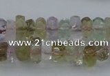 CNG1105 15.5 inches 5*8mm - 6*12mm faceted nuggets mixed quartz beads