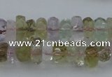 CNG1105 15.5 inches 5*8mm - 6*12mm faceted nuggets mixed quartz beads