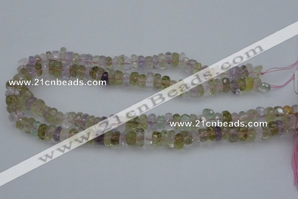 CNG1105 15.5 inches 5*8mm - 6*12mm faceted nuggets mixed quartz beads