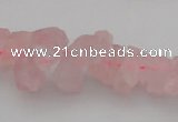 CNG1119 15.5 inches 8*12mm - 13*18mm nuggets rose quartz beads