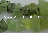 CNG1136 8*12mm - 13*18mm nuggets green rutilated quartz beads