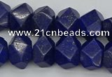 CNG1147 15.5 inches 10*14mm - 13*18mm faceted nuggets lapis lazuli beads