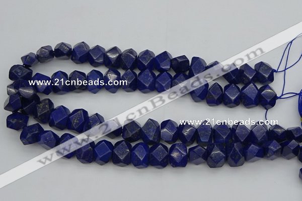 CNG1147 15.5 inches 10*14mm - 13*18mm faceted nuggets lapis lazuli beads