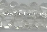 CNG1150 15.5 inches 10*14mm - 15*20mm faceted nuggets white crystal beads