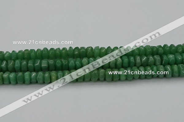 CNG1184 15.5 inches 6*14mm - 8*14mm nuggets green aventurine beads