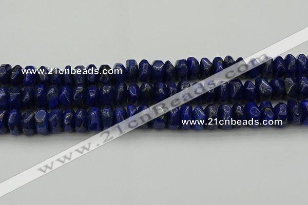 CNG1188 15.5 inches 6*14mm - 8*14mm nuggets lapis lazuli beads