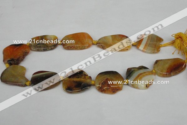 CNG1201 15.5 inches 20*30mm - 25*35mm freeform agate beads