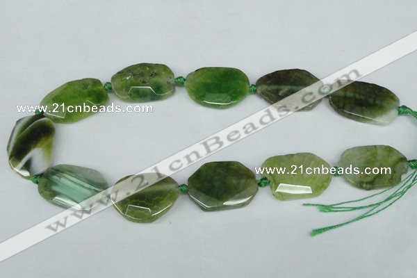 CNG1203 15.5 inches 20*30mm - 25*35mm freeform agate beads