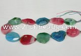 CNG1207 15.5 inches 20*30mm - 30*40mm freeform agate beads