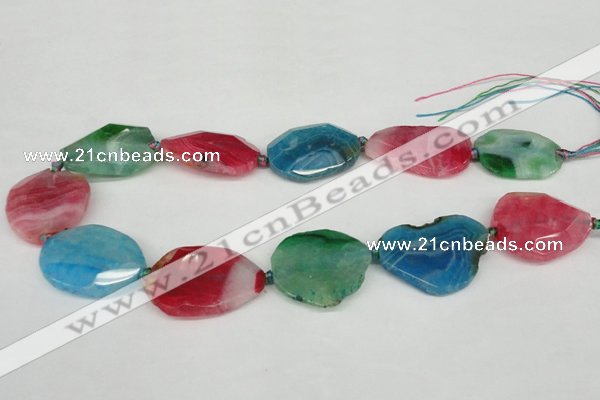 CNG1207 15.5 inches 20*30mm - 30*40mm freeform agate beads