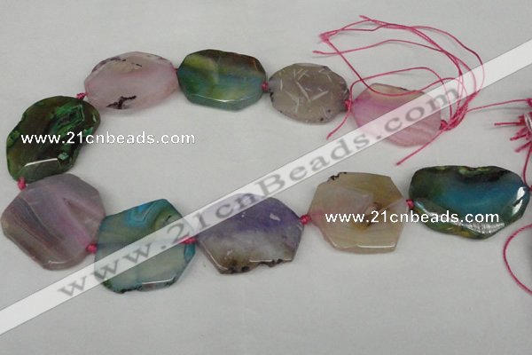 CNG1208 15.5 inches 25*35mm - 35*45mm freeform agate beads