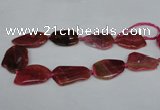 CNG1209 15.5 inches 25*35mm - 35*45mm freeform agate beads