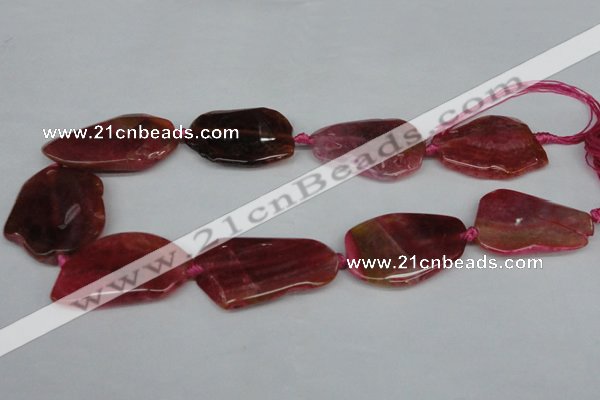 CNG1209 15.5 inches 25*35mm - 35*45mm freeform agate beads