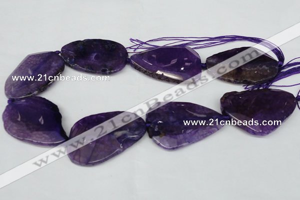 CNG1210 15.5 inches 30*45mm - 35*50mm freeform agate beads