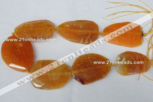 CNG1211 15.5 inches 35*45mm - 45*55mm freeform agate beads