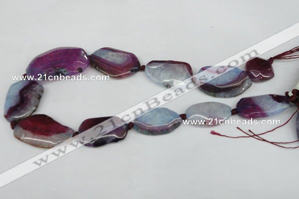 CNG1217 15.5 inches 20*30mm - 30*40mm freeform agate beads