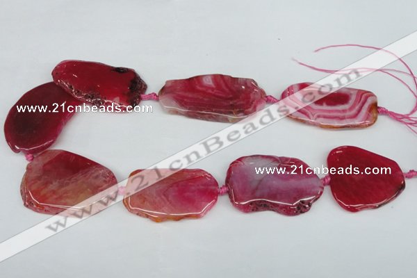 CNG1218 15.5 inches 25*35mm - 35*45mm freeform agate beads