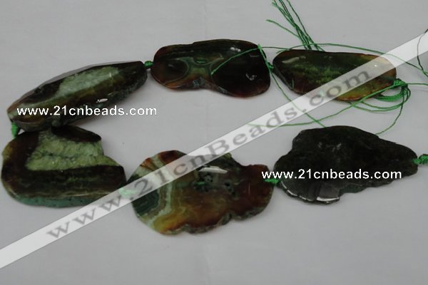 CNG1221 15.5 inches 30*50mm - 40*55mm freeform agate beads