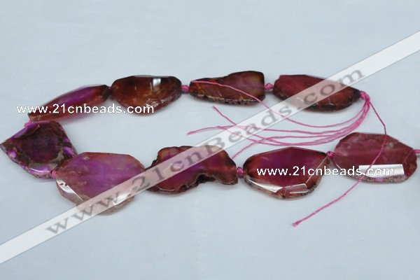 CNG1231 15.5 inches 25*35mm - 35*45mm freeform agate beads