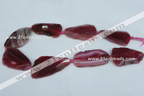 CNG1232 15.5 inches 25*40mm - 32*55mm freeform agate beads