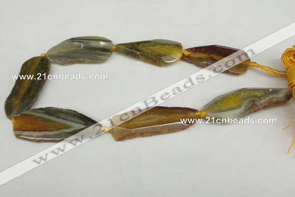 CNG1234 15.5 inches 20*40mm - 25*55mm freeform agate beads