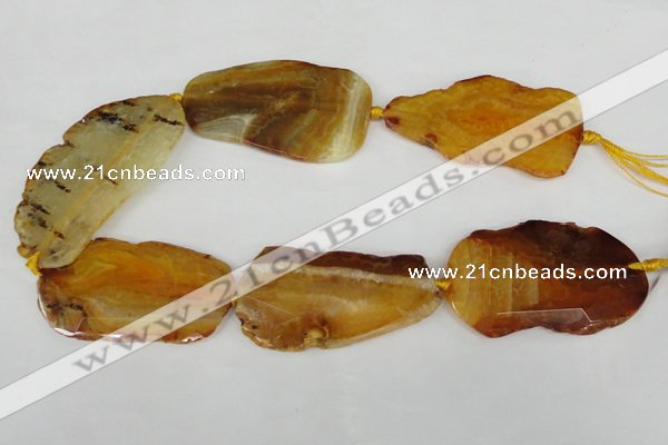 CNG1236 15.5 inches 30*50mm - 40*65mm freeform agate beads