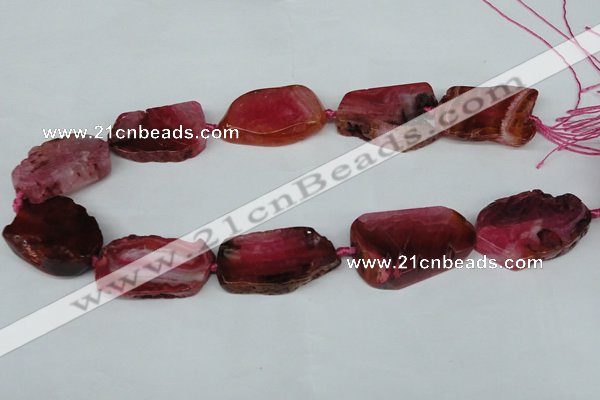 CNG1239 15.5 inches 25*35mm - 30*45mm freeform agate beads