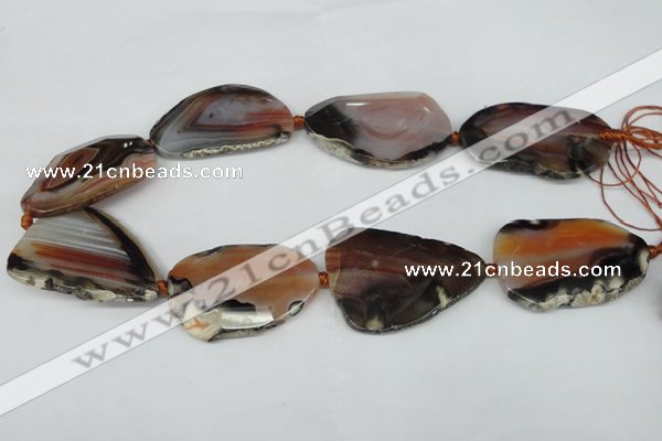 CNG1240 15.5 inches 30*40mm - 35*50mm freeform agate beads