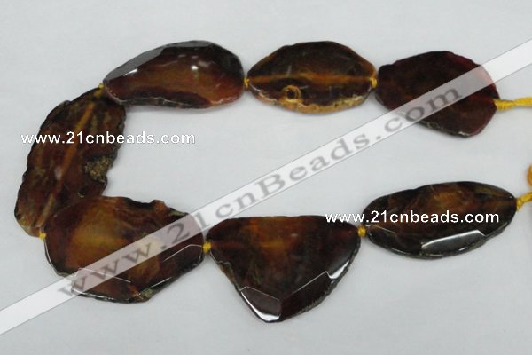 CNG1243 15.5 inches 30*50mm - 40*60mm freeform agate beads