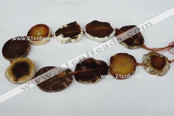 CNG1245 15.5 inches 25*35mm - 30*45mm freeform agate beads