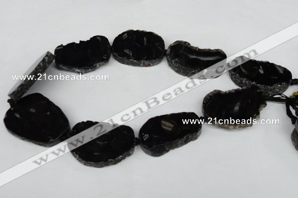 CNG1247 15.5 inches 25*35mm - 30*45mm freeform agate beads