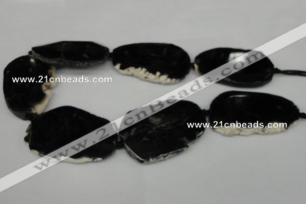 CNG1249 15.5 inches 35*40mm - 45*50mm freeform agate beads