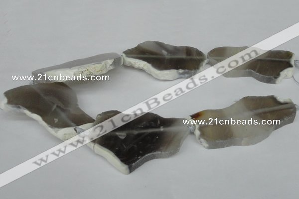 CNG1251 15.5 inches 30*50mm - 40*60mm freeform agate beads