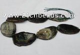 CNG1255 15.5 inches 35*45mm - 40*60mm freeform agate beads