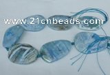 CNG1258 15.5 inches 40*50mm - 45*55mm freeform agate beads